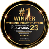 Laneway Bridal Wedding Industry Awards WINNER Bridal Gown Designer 2023