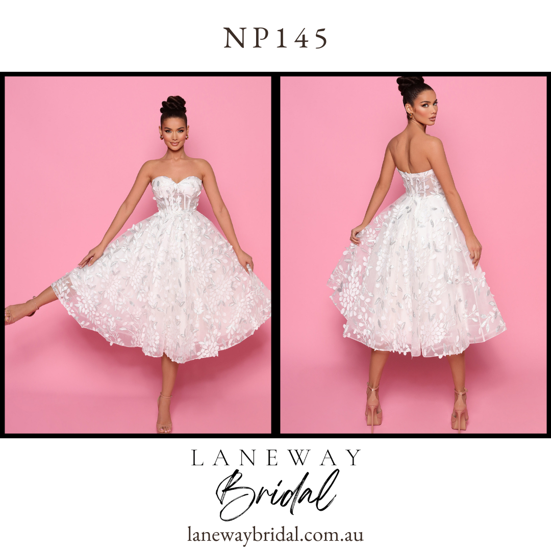NP145 Tea-Length Wedding Dress - SAMPLE