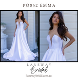 PO852T Emma Wedding Dress (with 1m Train) - SAMPLE