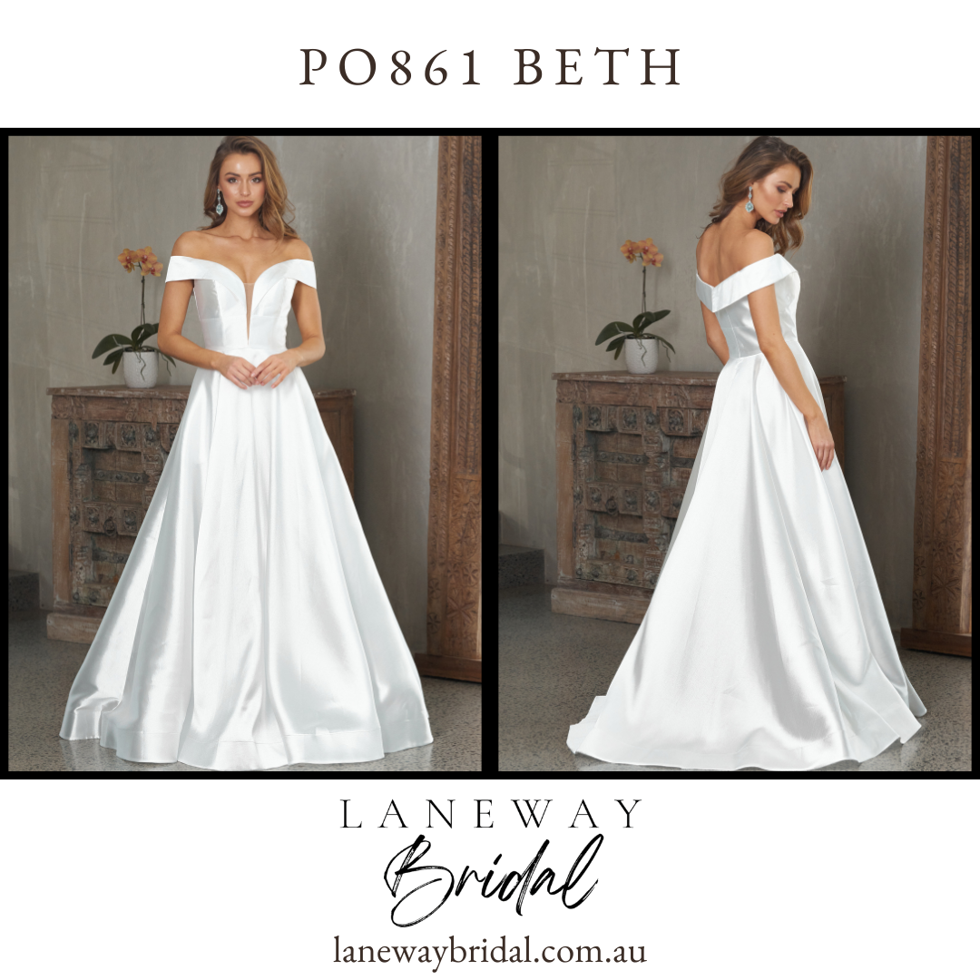 PO861 Beth Wedding Dress Vintage White Colour by Tania Olsen Designs