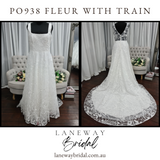 PO938T Fleur with 1m Train Wedding Dress - SAMPLE