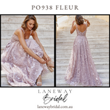 PO938 Fleur Wedding Dress Rose Colour by Tania Olsen Designs