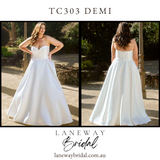 TC303T Demi Wedding Dress (with 1m Train) - SAMPLE