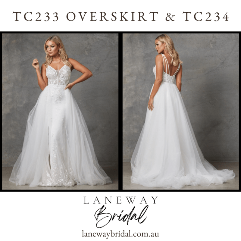 TC233 Detachable Overskirt – Laneway Bridal